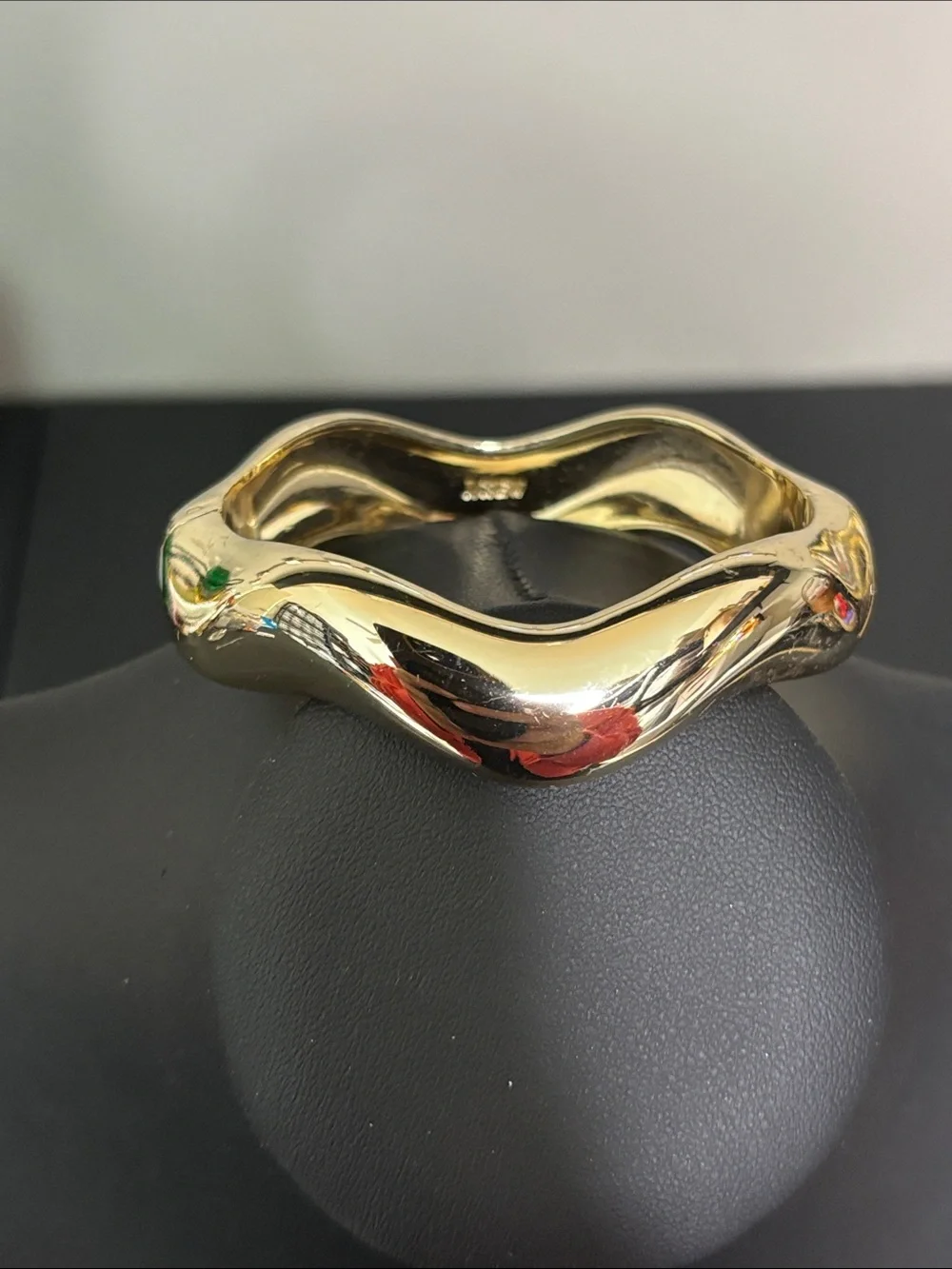J. Crew Gold Wavy Sculpted Bangle Clamper Bracelet - Women's Jewelry